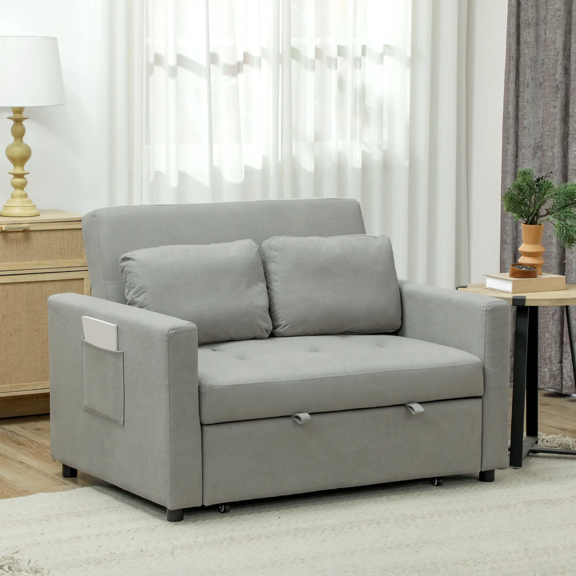 Sofa Bed 120 x 84 x 86cm - Light Grey - 14