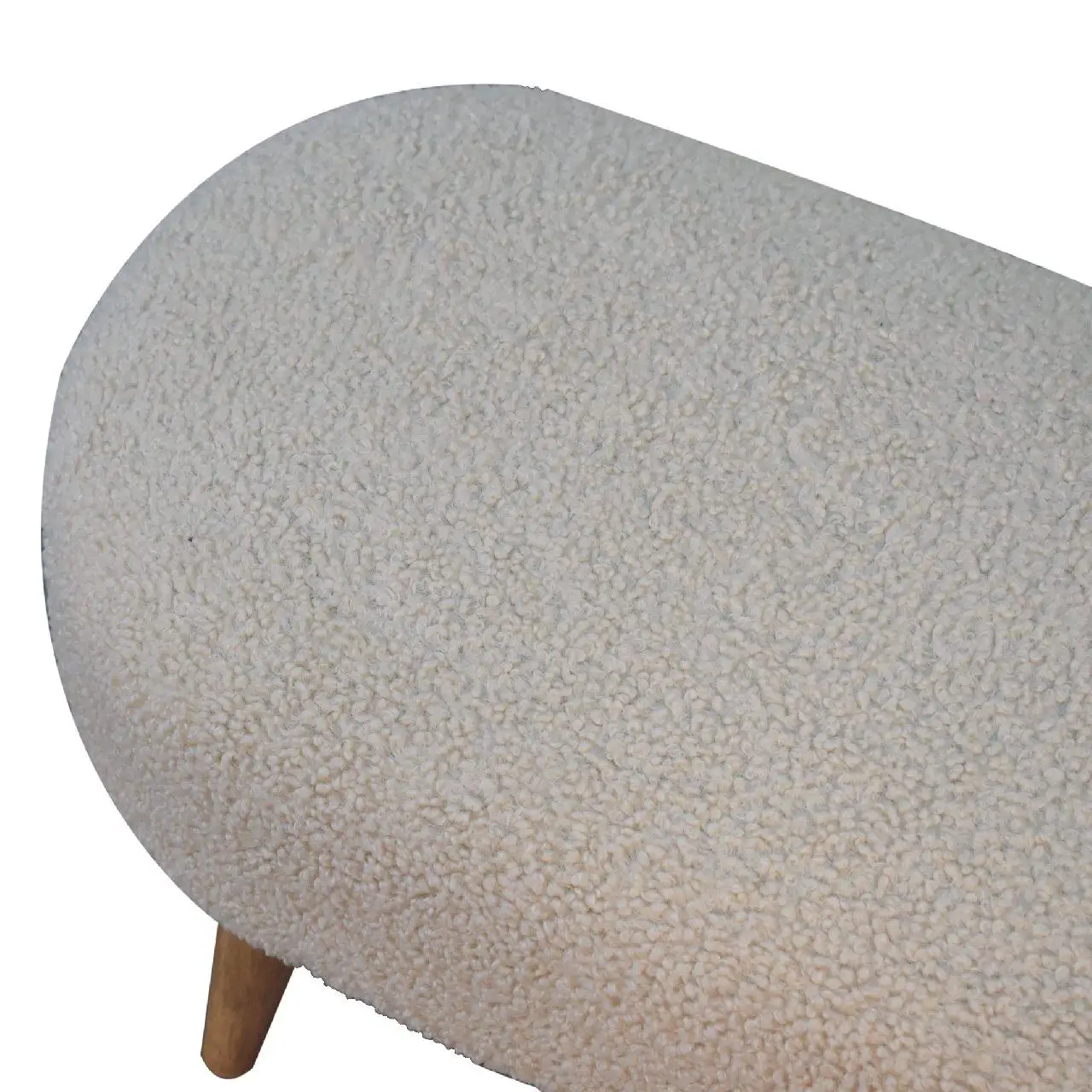 Mango Wood Bench 32 x 92 x 38cm, Brown, Cream - Brown, Cream - 4