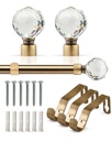 Cristalla - Extendable Curtain Pole in Antique Brass - Image 3
