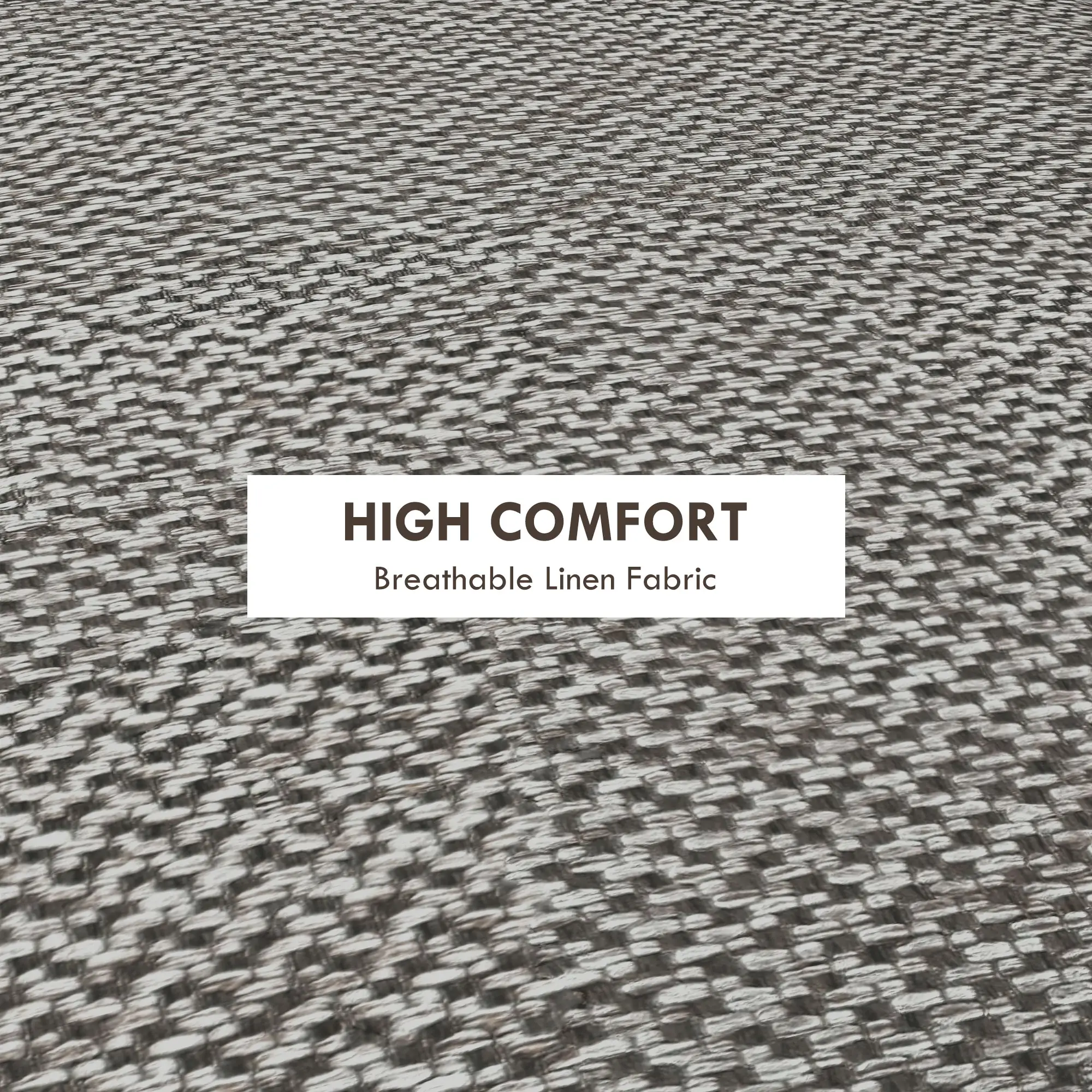 Round Linen Storage Ottoman 39 x 39 x 40cm, Light Grey - Light Grey - 5