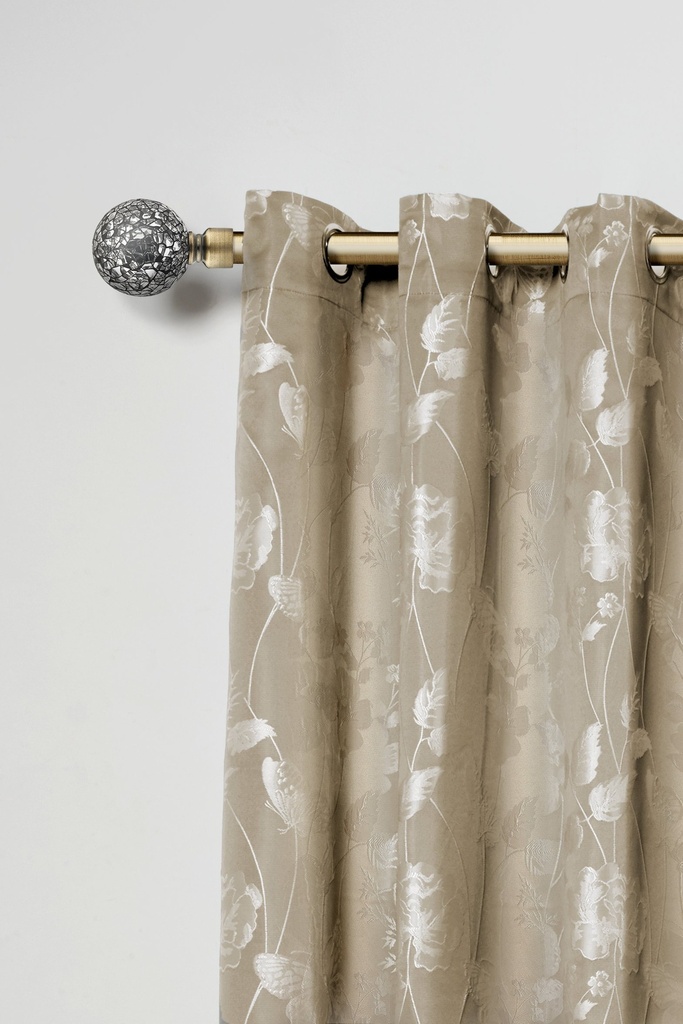 Mirrored - Extendable Curtain Pole in Antique Brass - Image 2