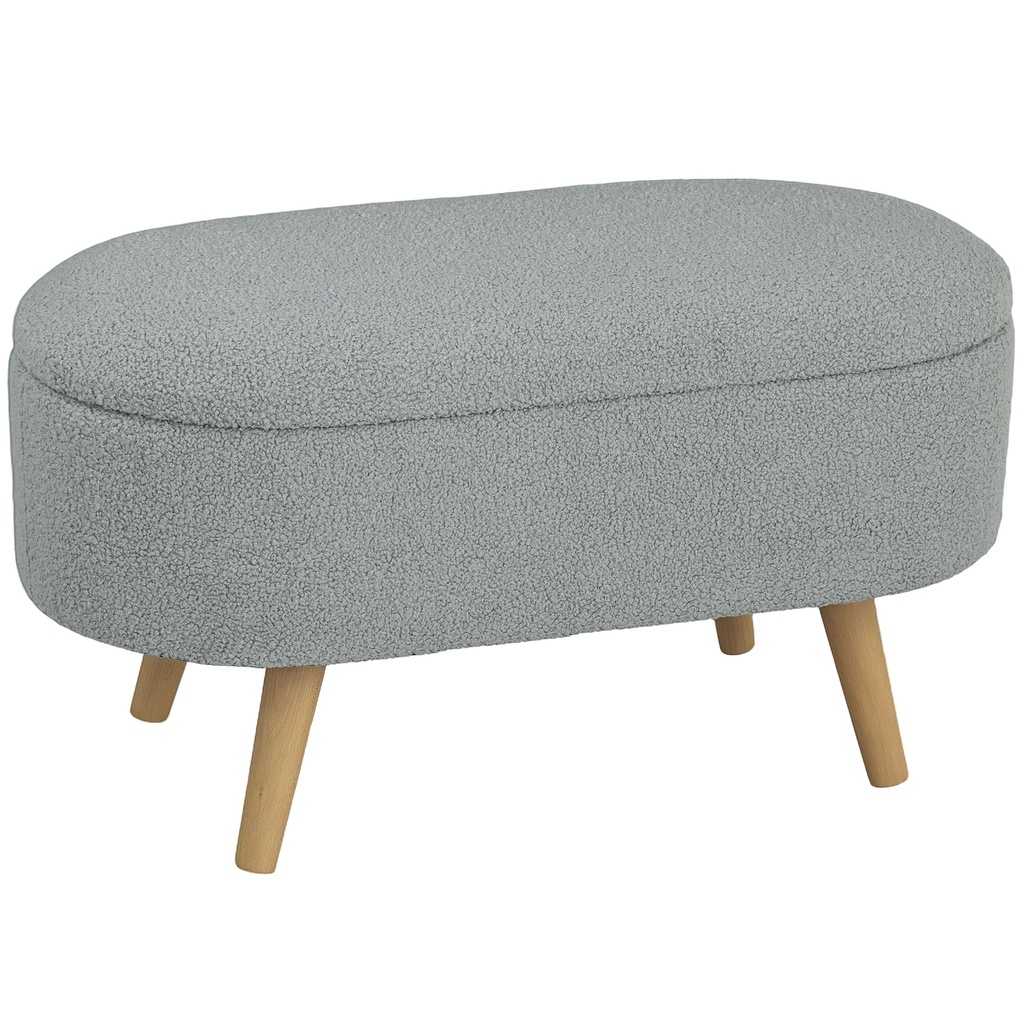 Storage Ottoman 82 x 41 x 45cm - Charcoal Grey - 1
