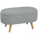 Storage Ottoman 82 x 41 x 45cm - Charcoal Grey - 1