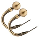 Sphere - Hold Backs in Antique Brass (Pair) - Image 2