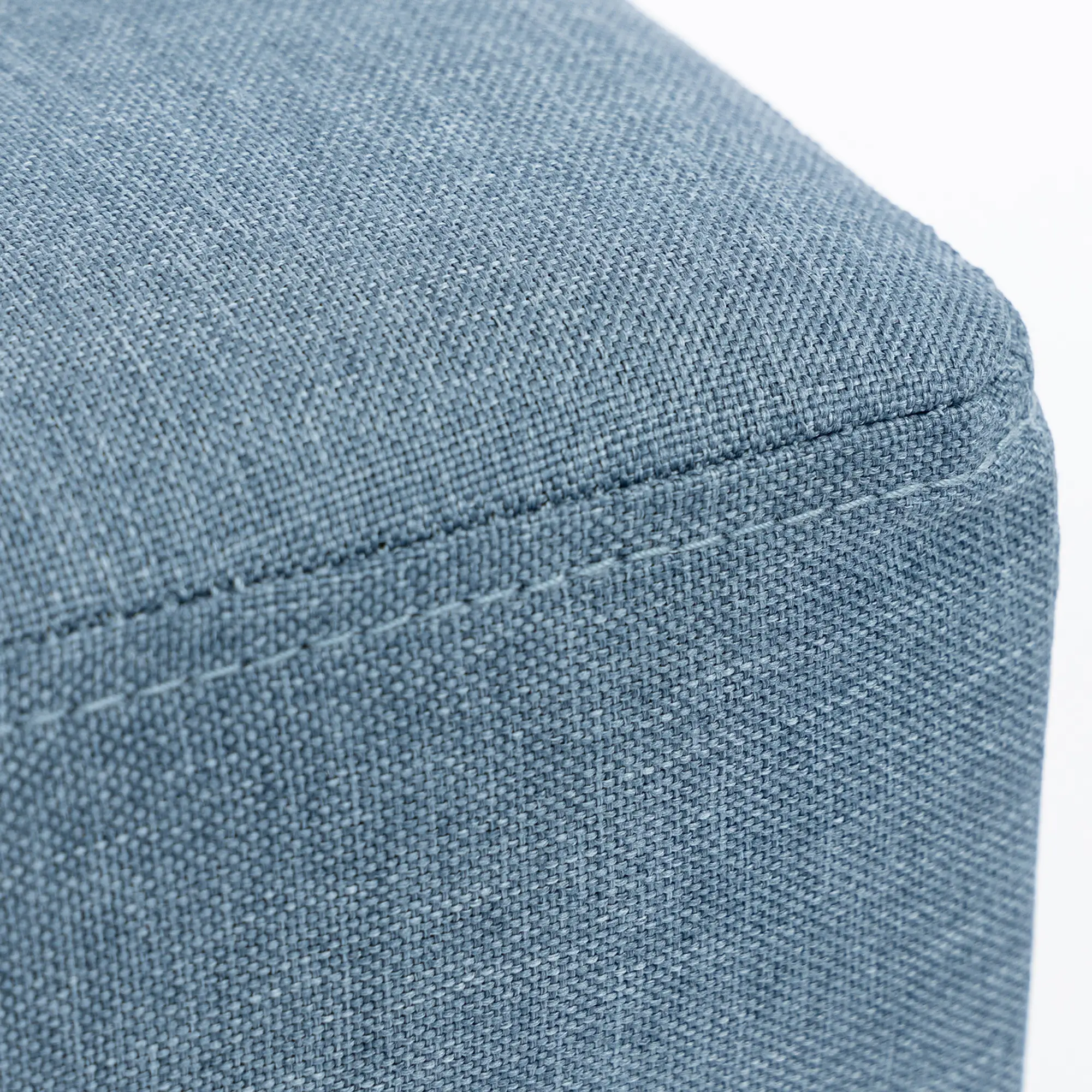 Square Linen Footstool 35 x 35 x 35cm - Dark Blue - 12