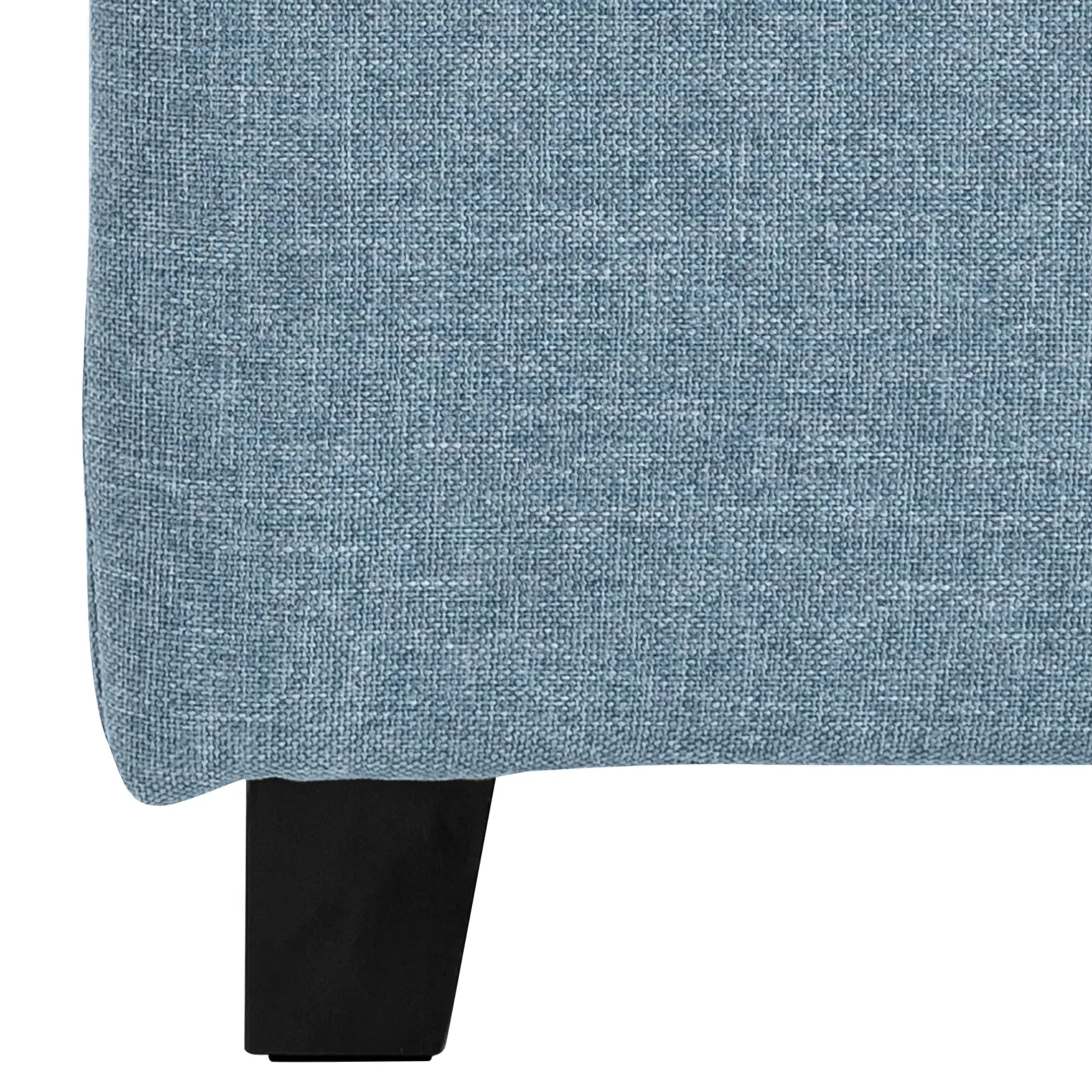 Square Linen Footstool 35 x 35 x 35cm - Dark Blue - 13