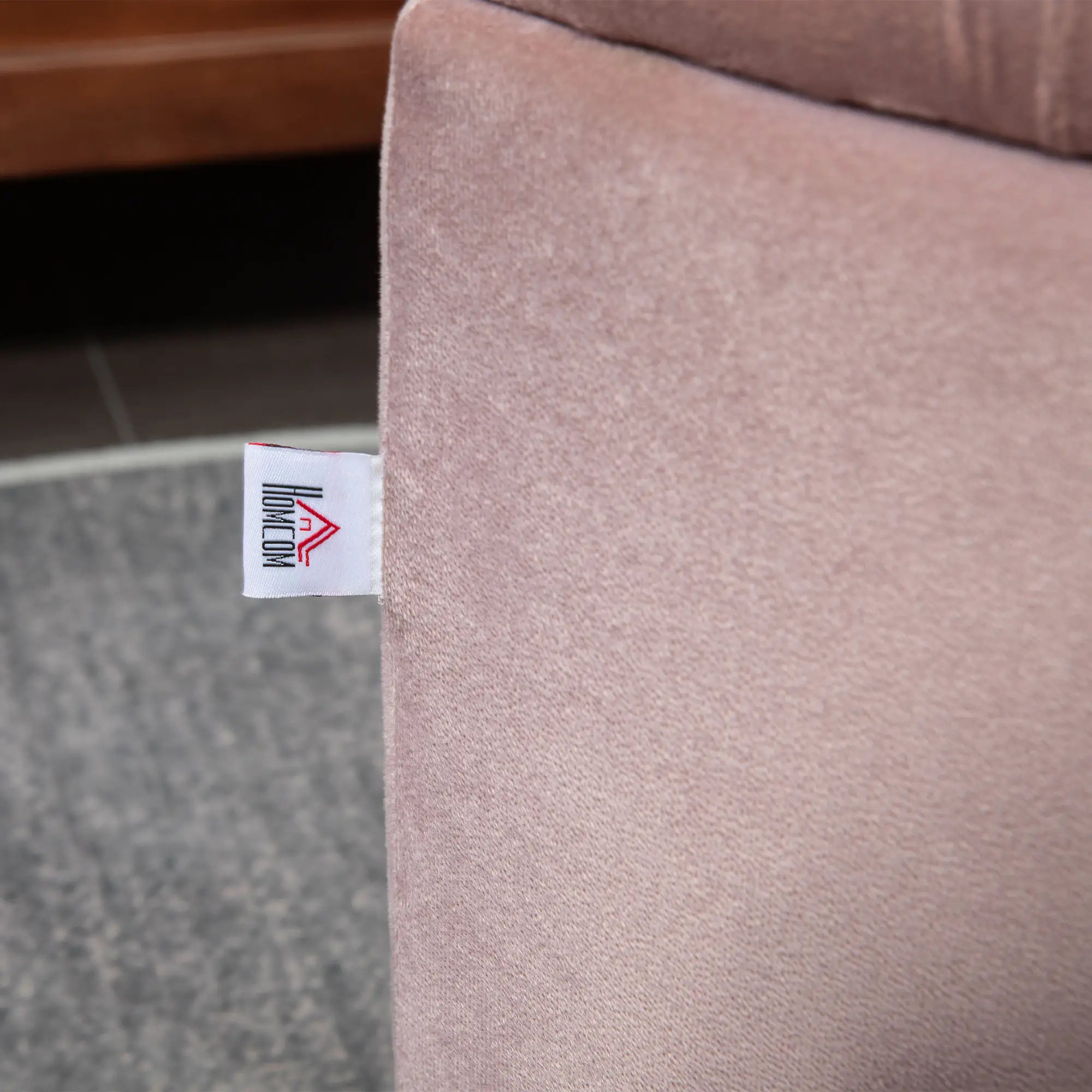 Velvet Storage Ottoman Bench 42 x 120 x 46cm - Pink - 8