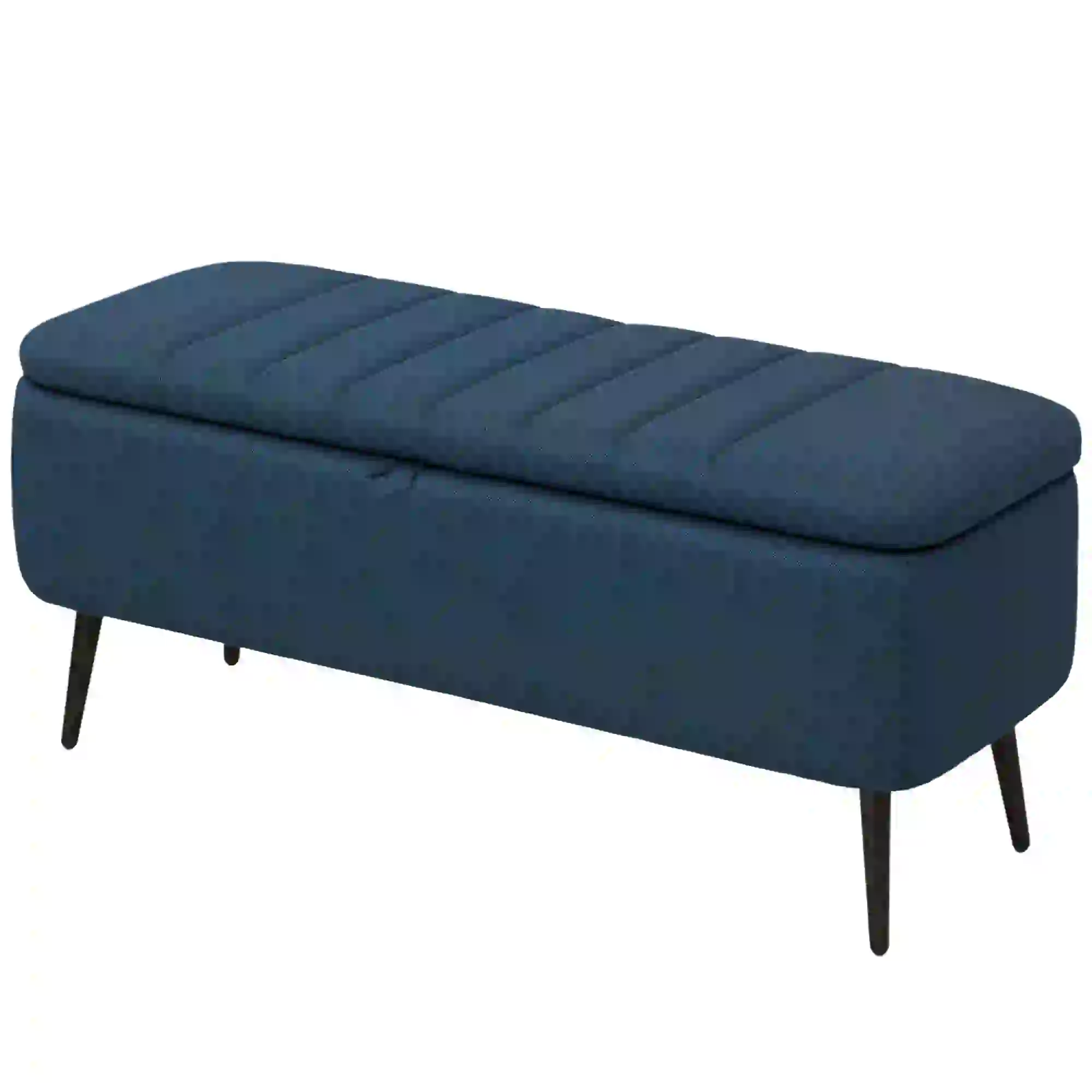 Linen Storage Ottoman Bench 102 x 40 x 44cm - Dark Blue - 10
