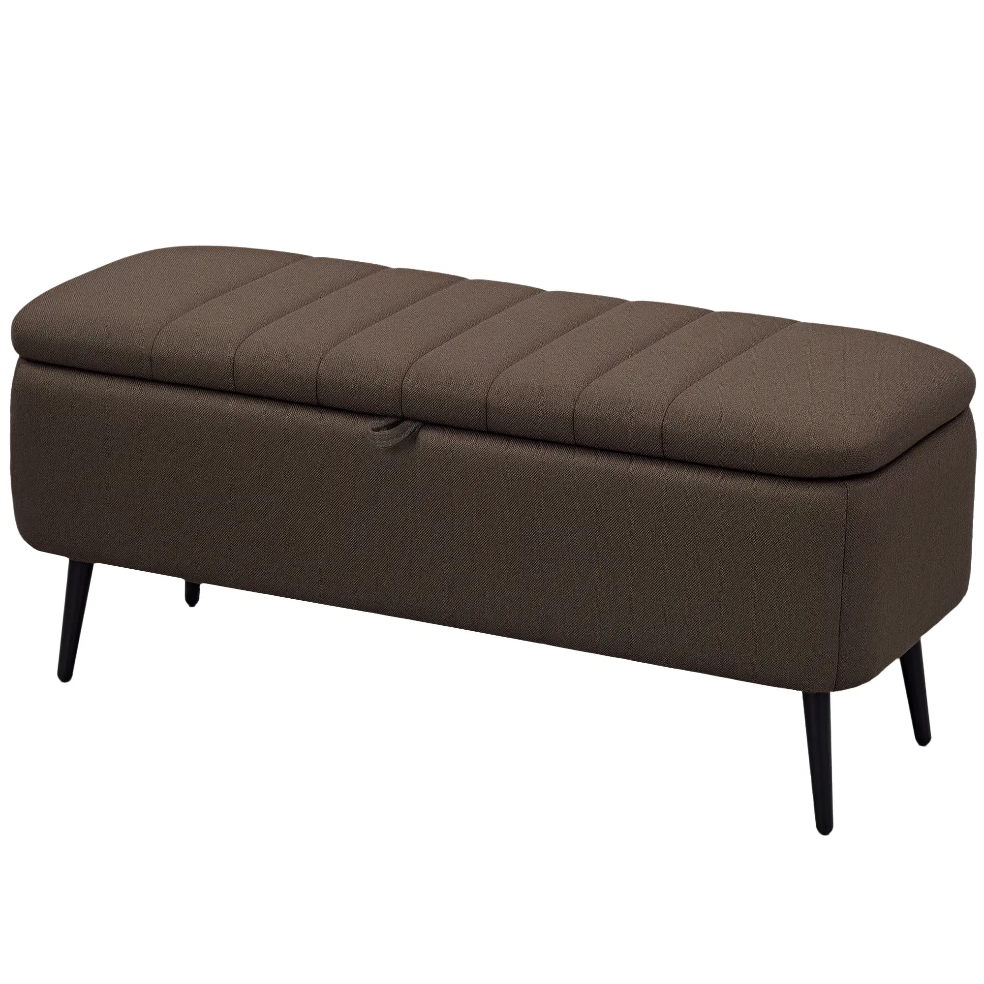 Linen Storage Ottoman Bench 102 x 40 x 44cm - Dark Brown - 10