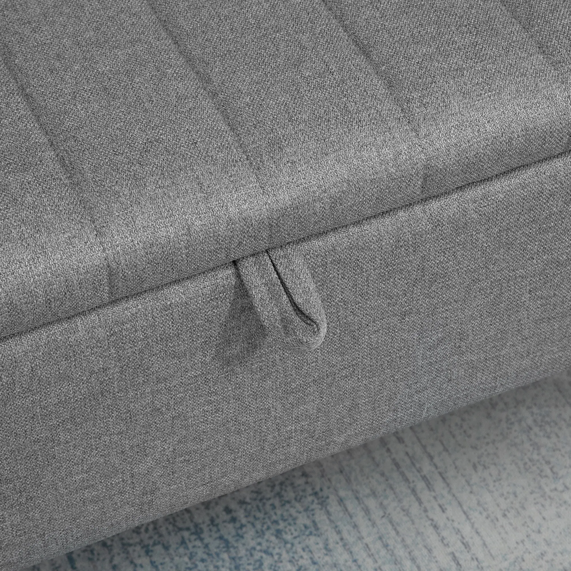 Linen Storage Ottoman Bench 102 x 40 x 44cm - Grey - 8
