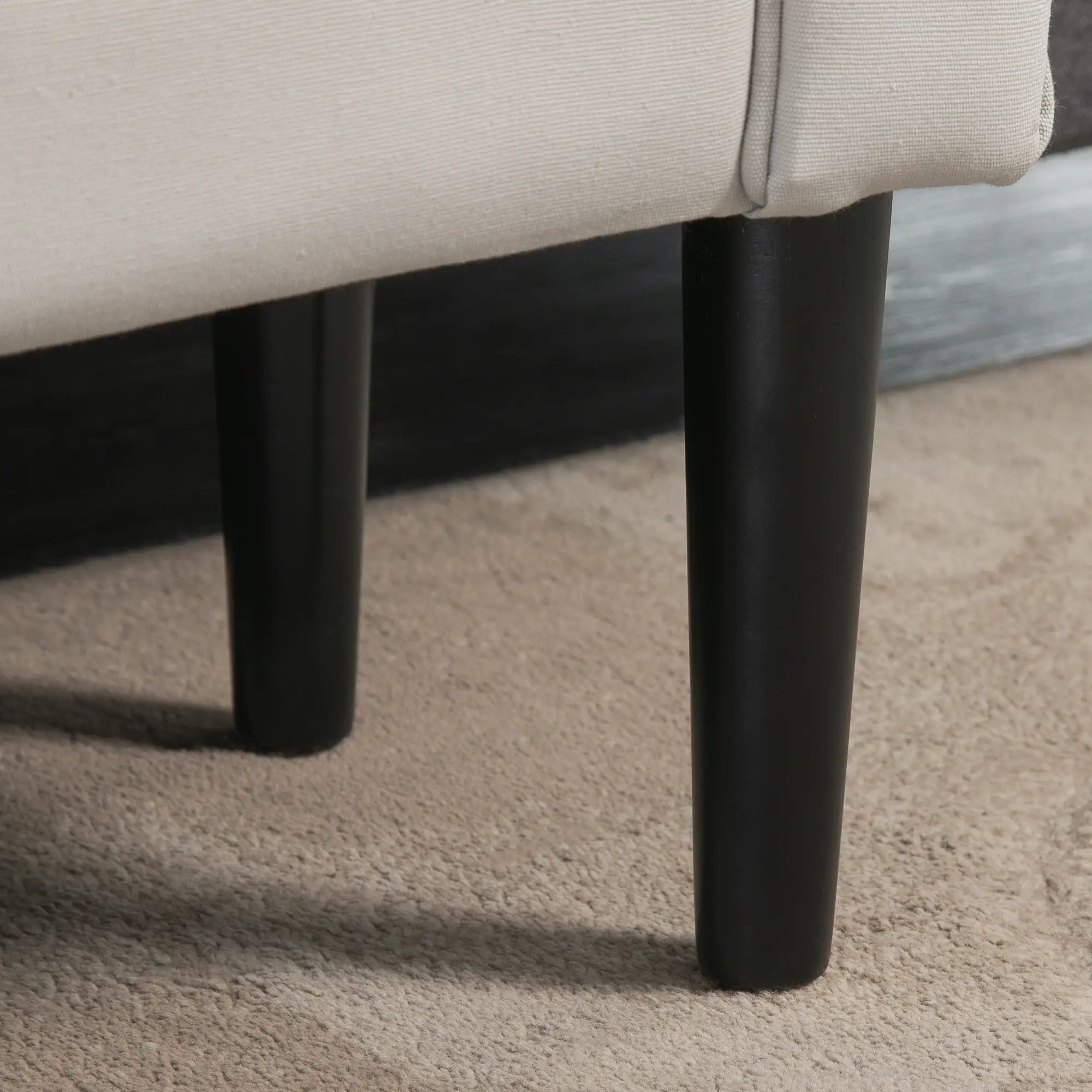 Ottoman Bench 102 x 36 x 51cm, Greyish White - Greyish White - 8