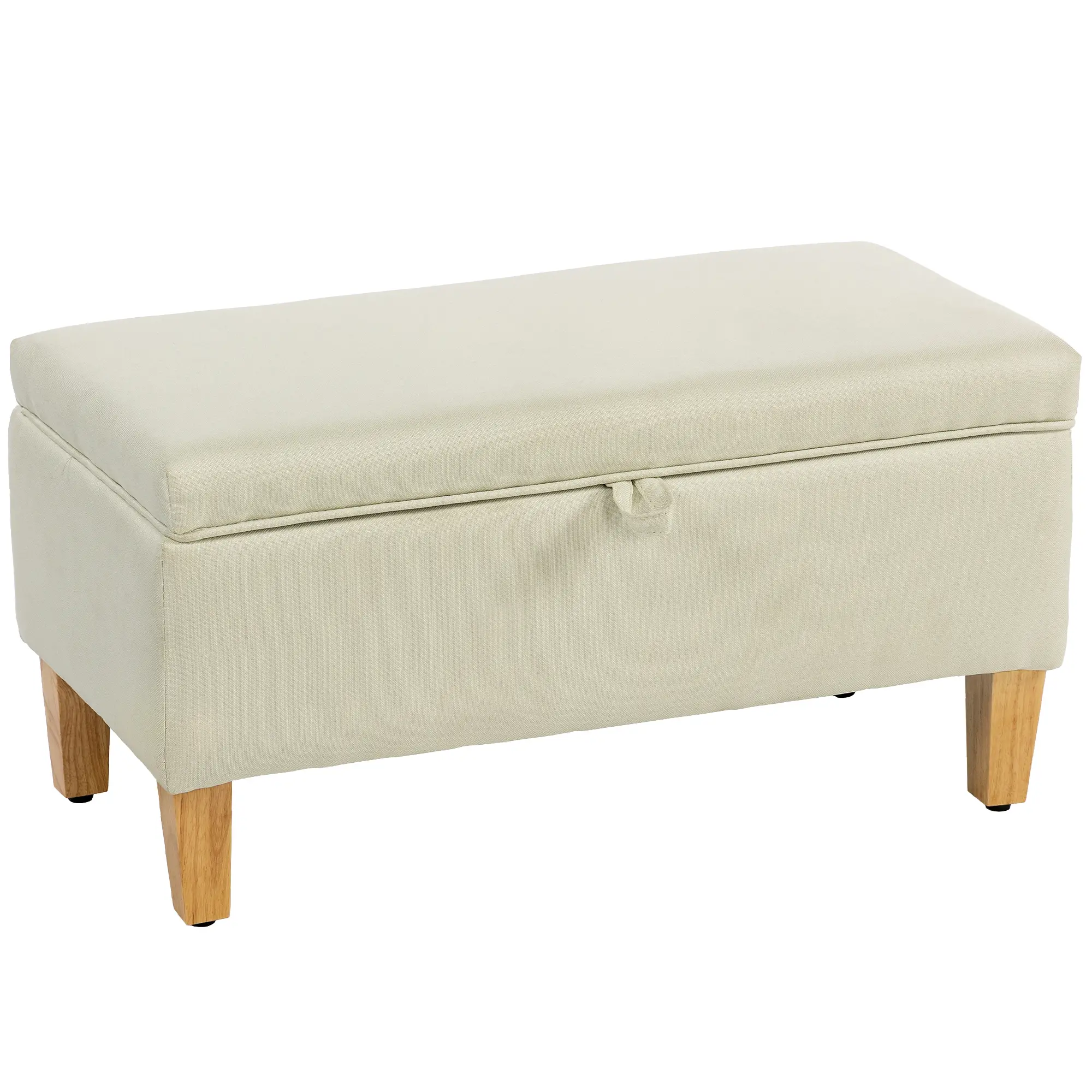 Linen Storage Ottoman Bench 71 x 37 x 36cm - Beige - 11