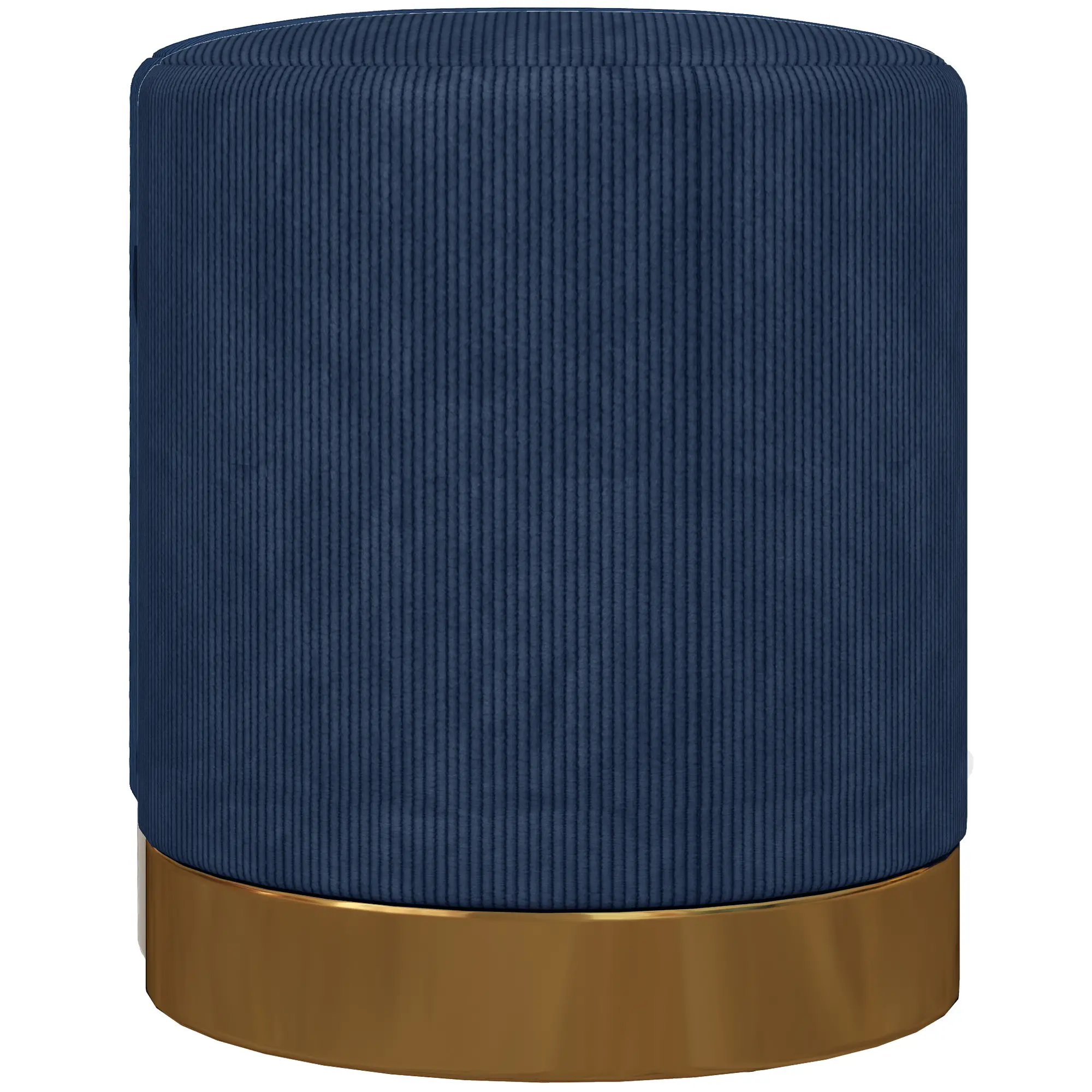 Corduroy Footstool 40 x 45cm, Dark Blue - Dark Blue - 11