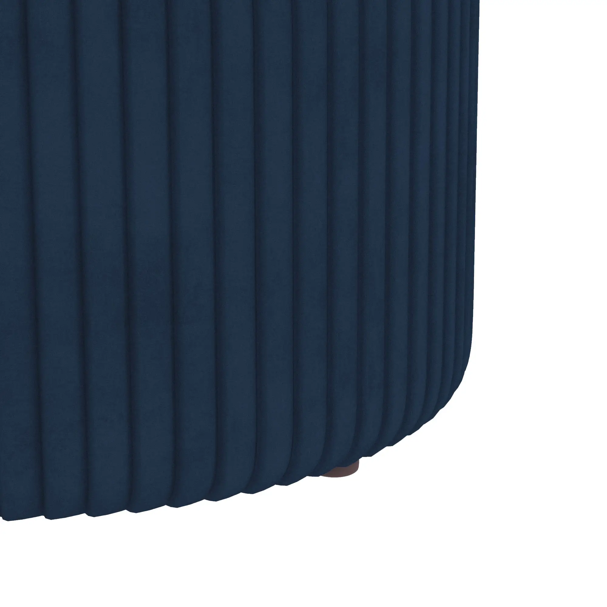 Velvet Storage Ottoman 36 x 36 x 44cm - Dark Blue - 8