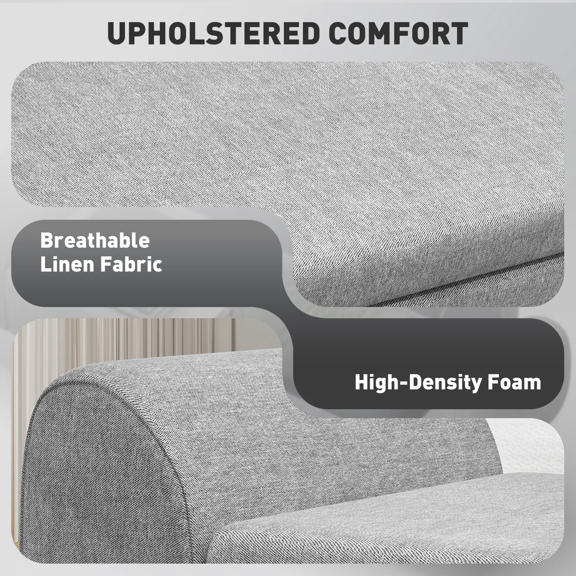 Linen Storage Ottoman Bench 132 x 42 x 50cm - Dark Grey - 6