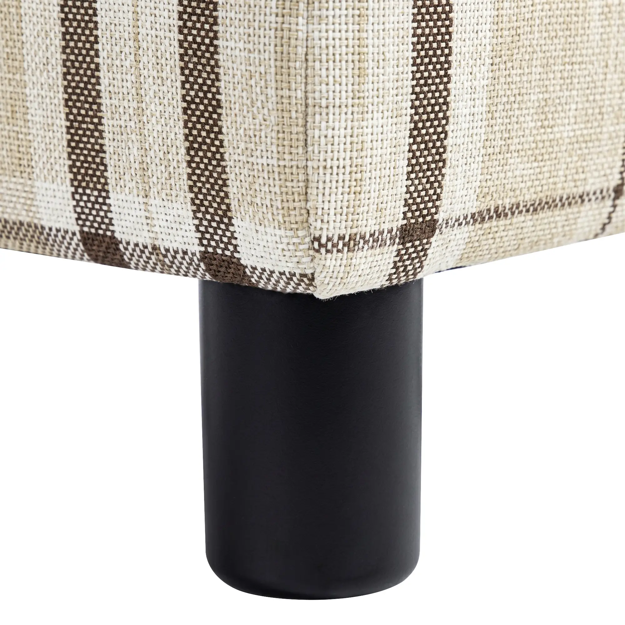 Linen Footstool 40 x 30 x 24cm - Multi-Colored - 11