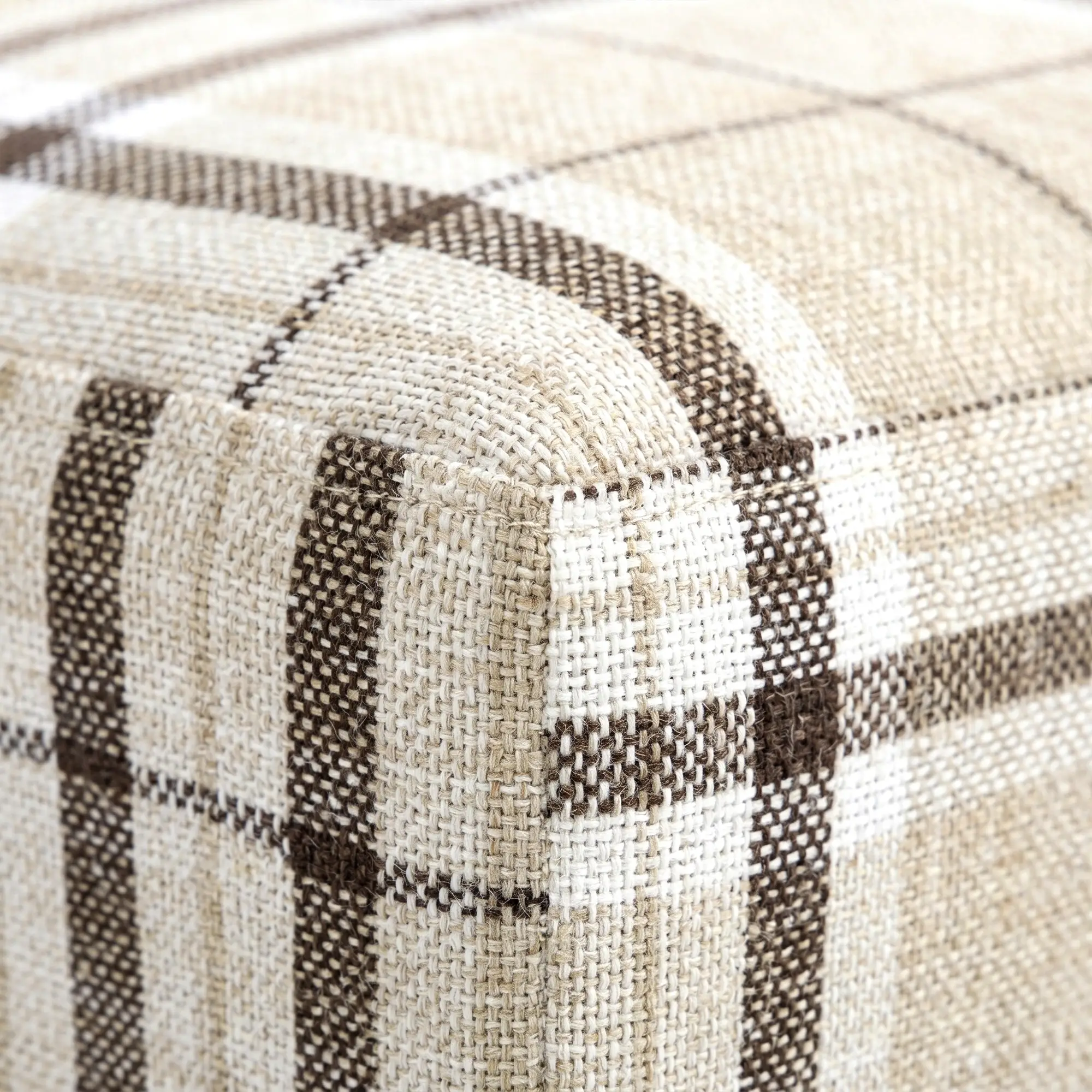 Linen Footstool 40 x 30 x 24cm - Multi-Colored - 12