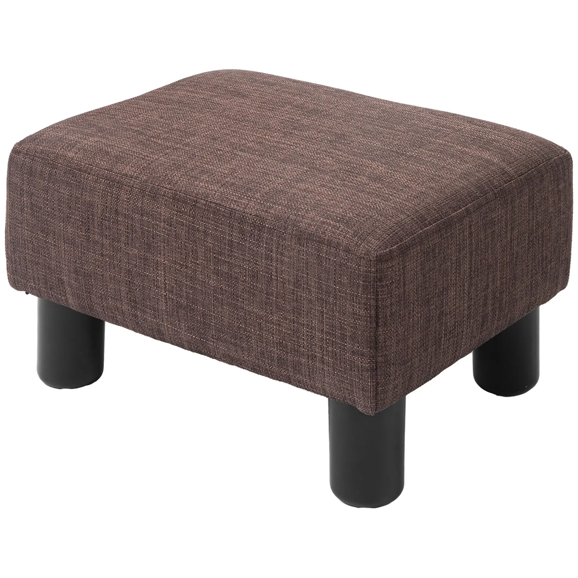 Linen Footstool 40 x 30 x 24cm - Brown - 11