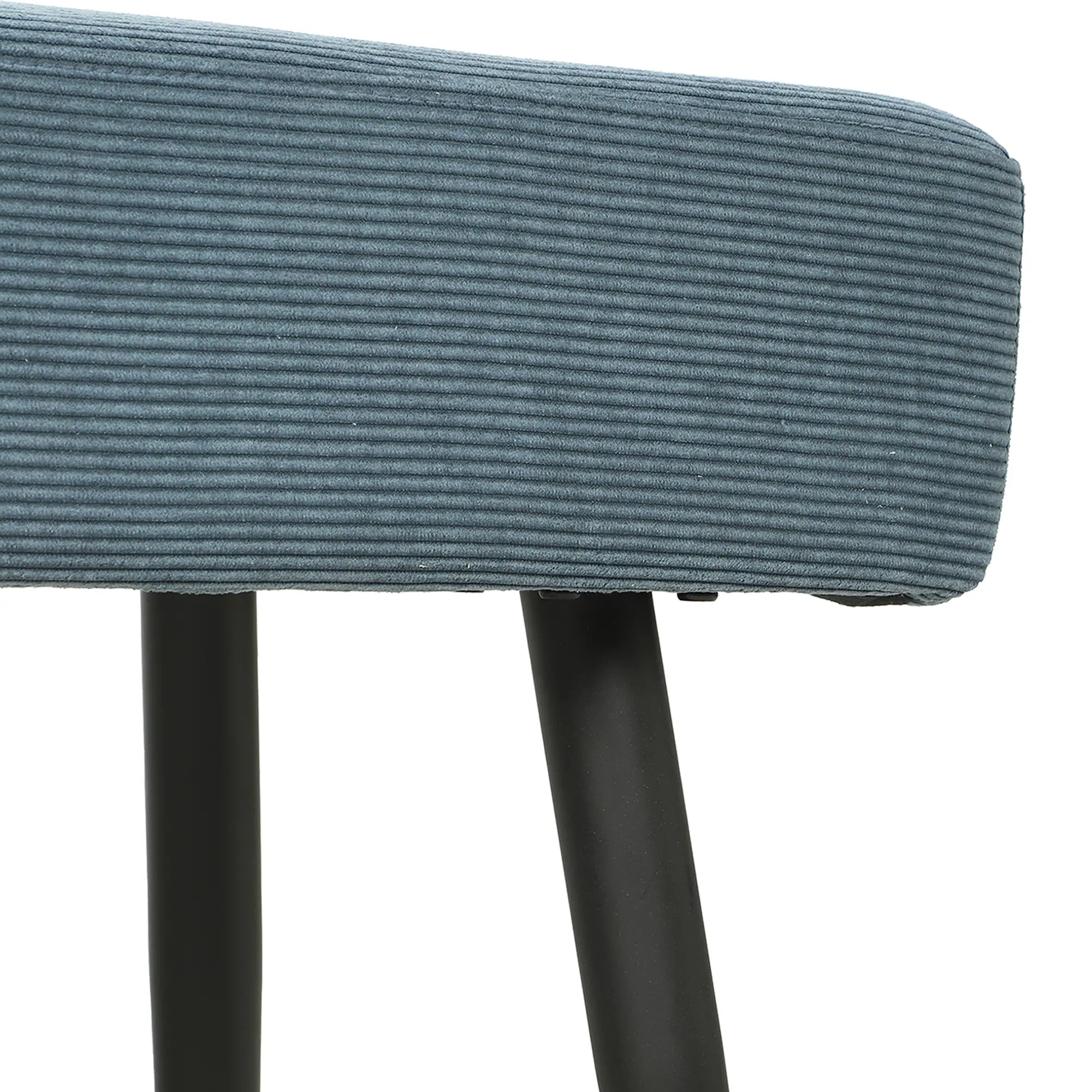 Corduroy Ottoman Bench 100 x 36 x 45cm - Blue - 10