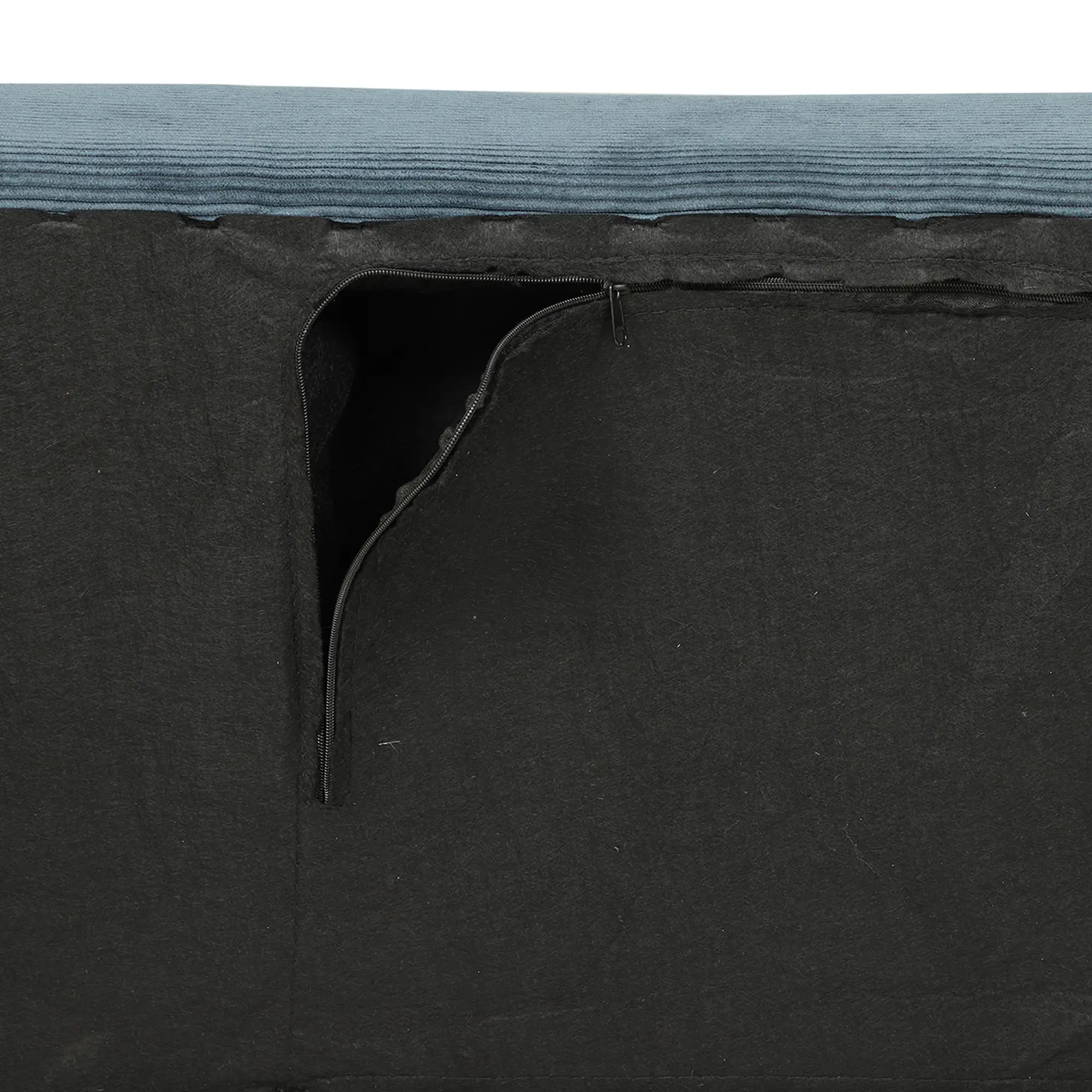 Corduroy Ottoman Bench 100 x 36 x 45cm - Blue - 12