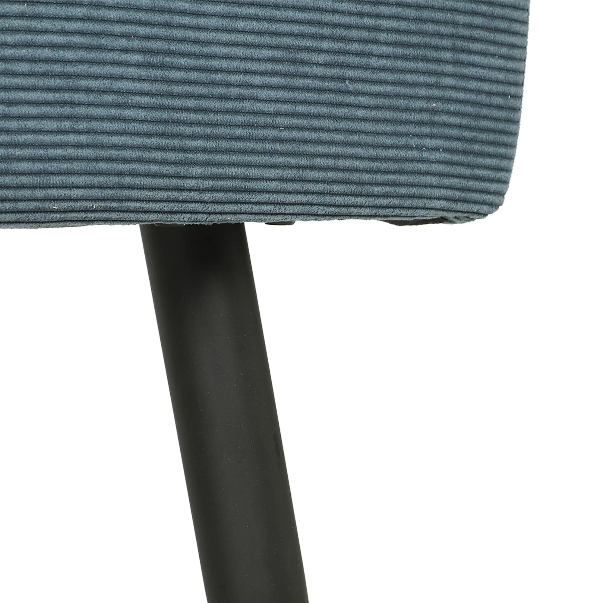 Corduroy Ottoman Bench 100 x 36 x 45cm - Blue - 13