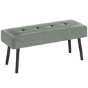 Corduroy Ottoman Bench 100 x 36 x 45cm - Green - 1