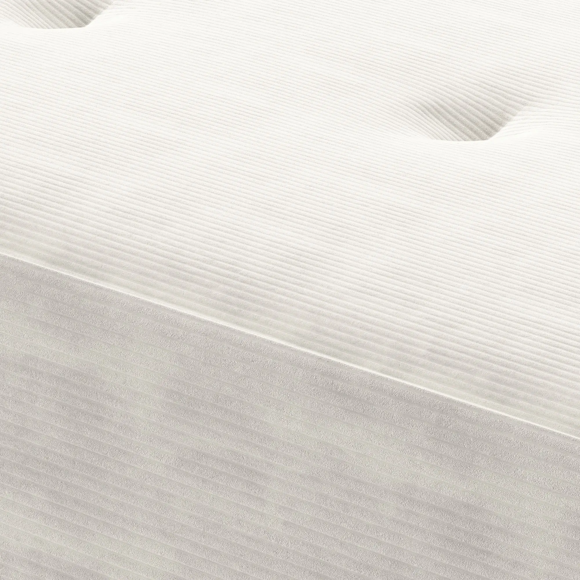 Corduroy Ottoman Bench 100 x 36 x 45cm - Cream White - 9