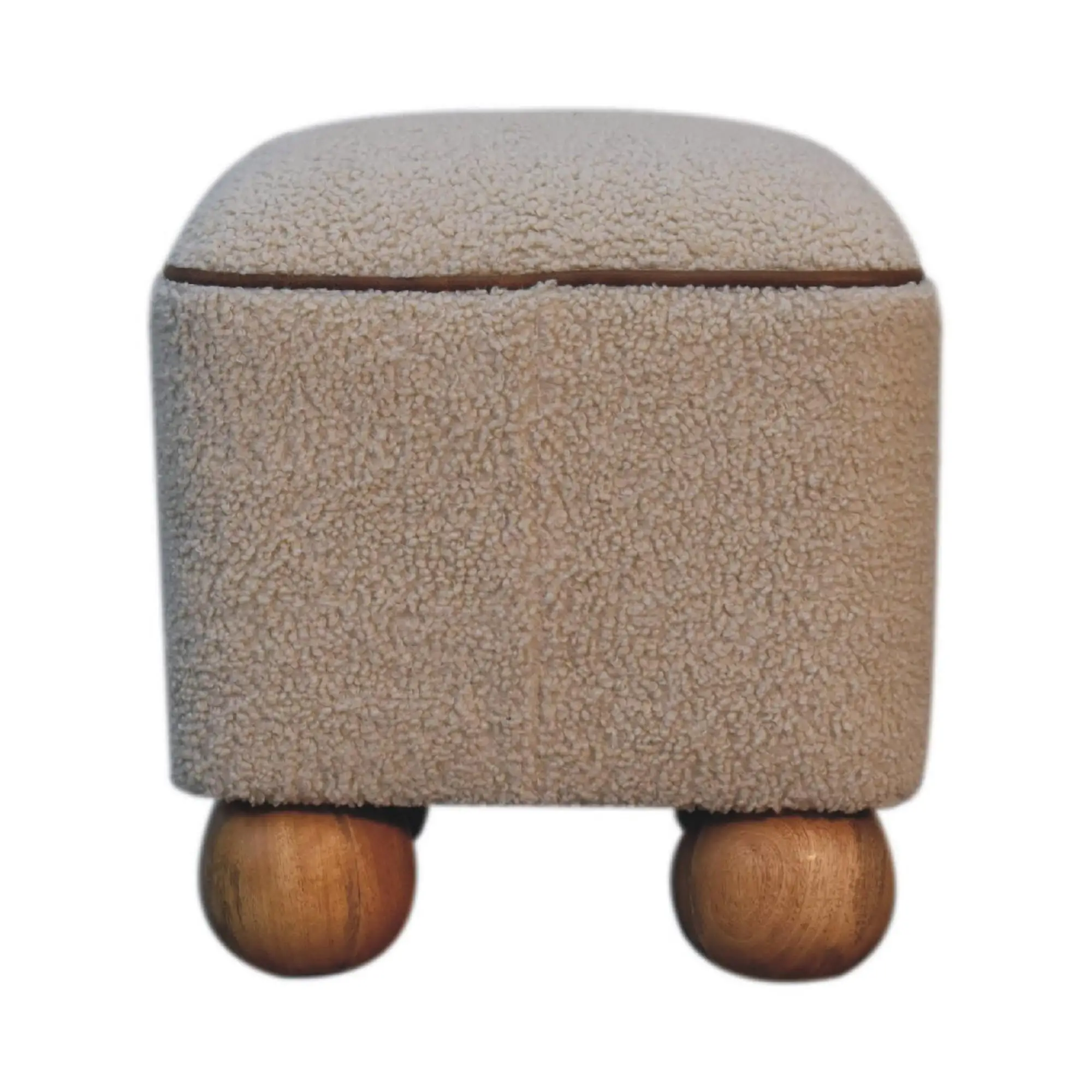 Footstool 38 x 38 x 40cm, Brown - Brown - 2