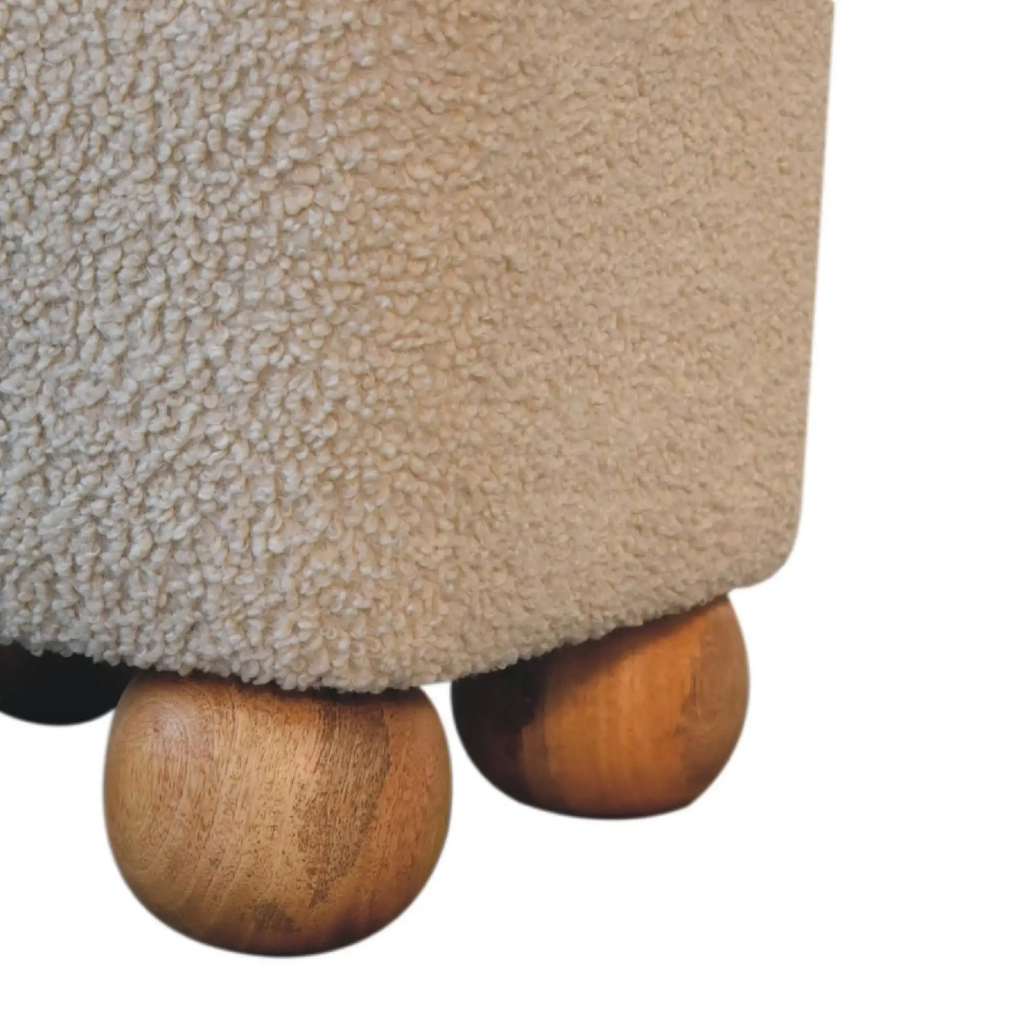 Footstool 38 x 38 x 40cm, Brown - Brown - 4