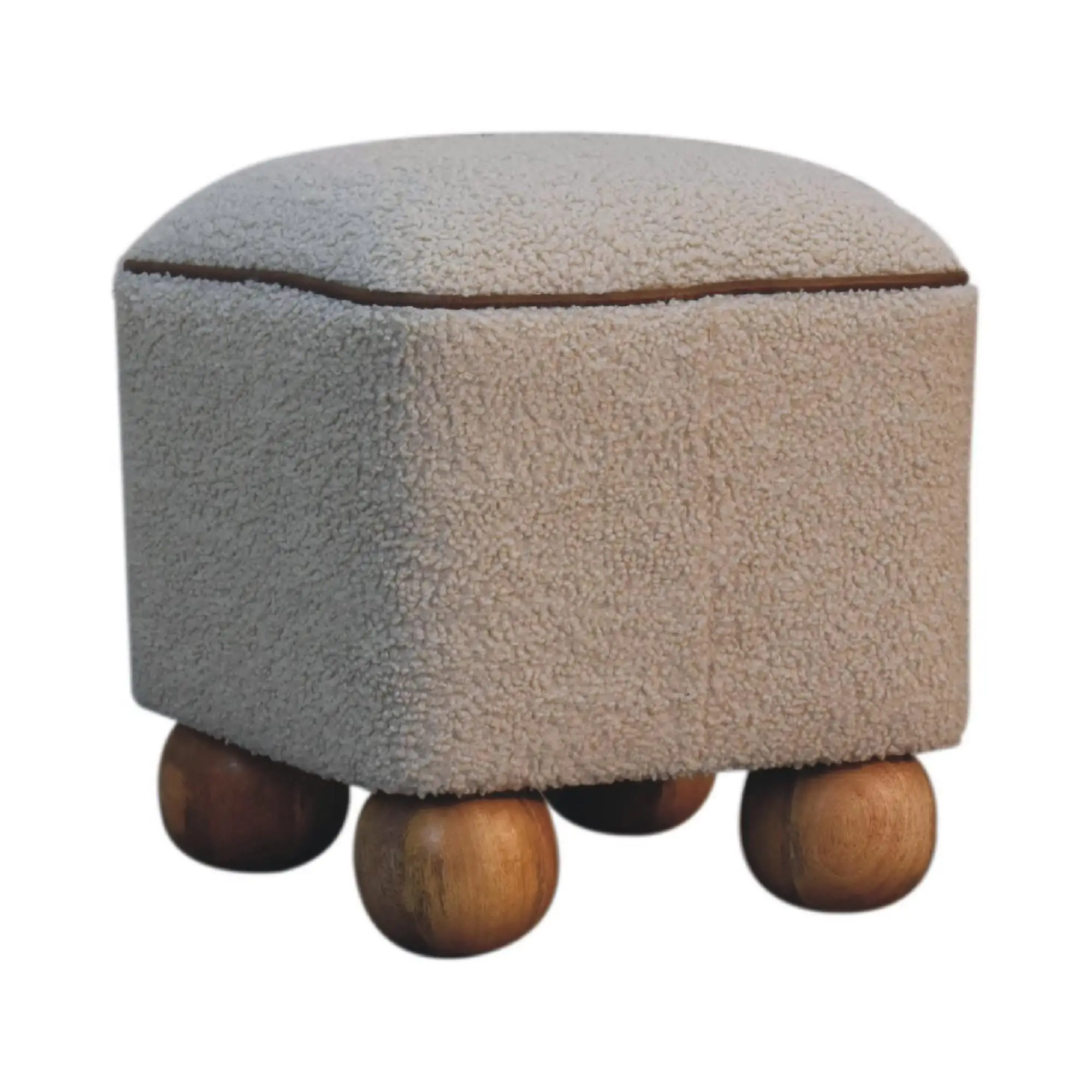 Footstool 38 x 38 x 40cm, Brown - Brown - 8