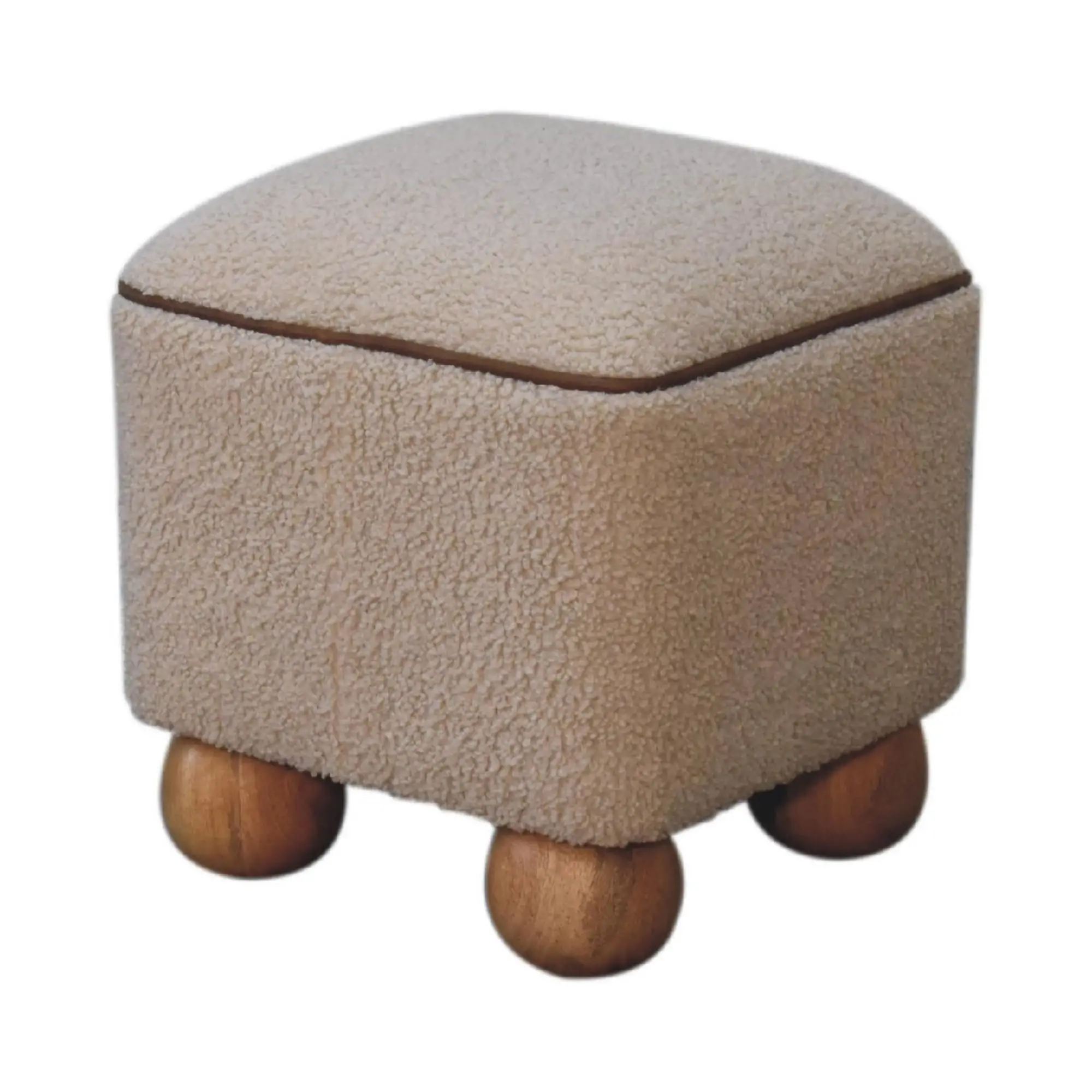 Footstool 38 x 38 x 40cm, Brown - Brown - 9
