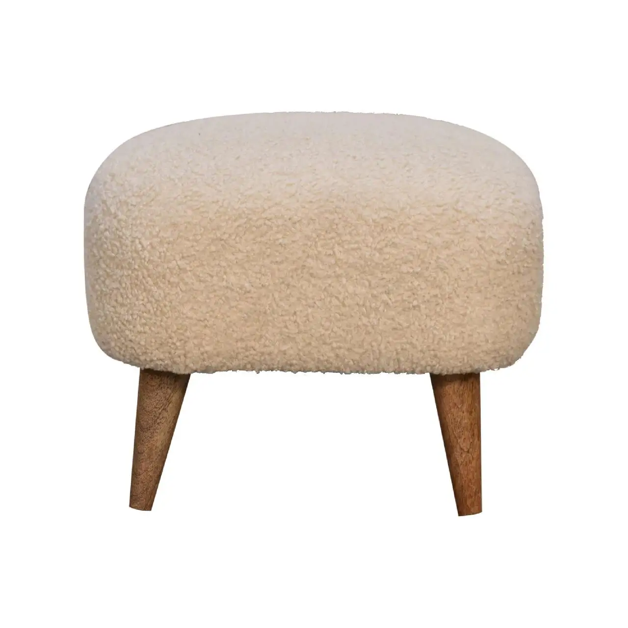 Square Footstool 40 x 40 x 35cm, Brown - Brown - 2