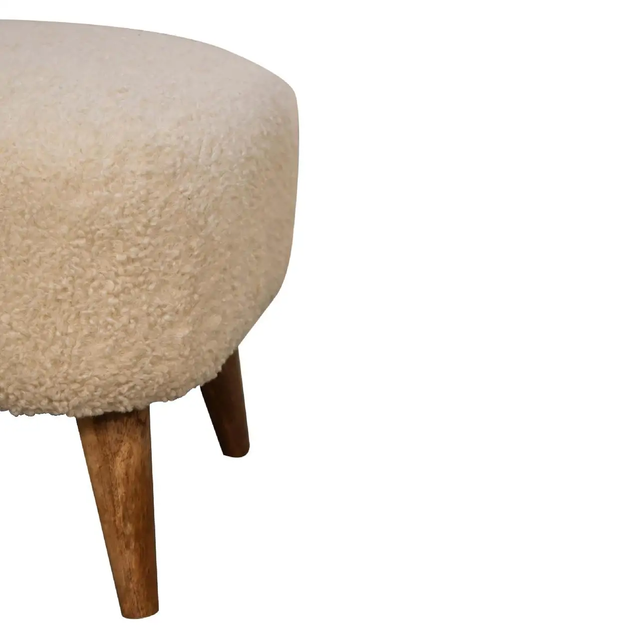 Square Footstool 40 x 40 x 35cm, Brown - Brown - 4