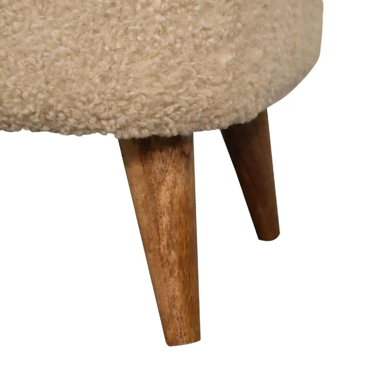 Square Footstool 40 x 40 x 35cm, Brown - Brown - 5