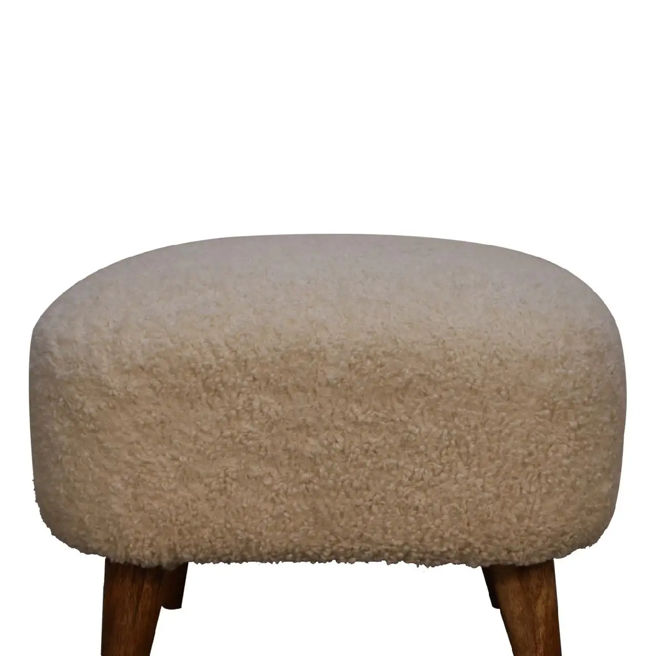 Square Footstool 40 x 40 x 35cm, Brown - Brown - 6