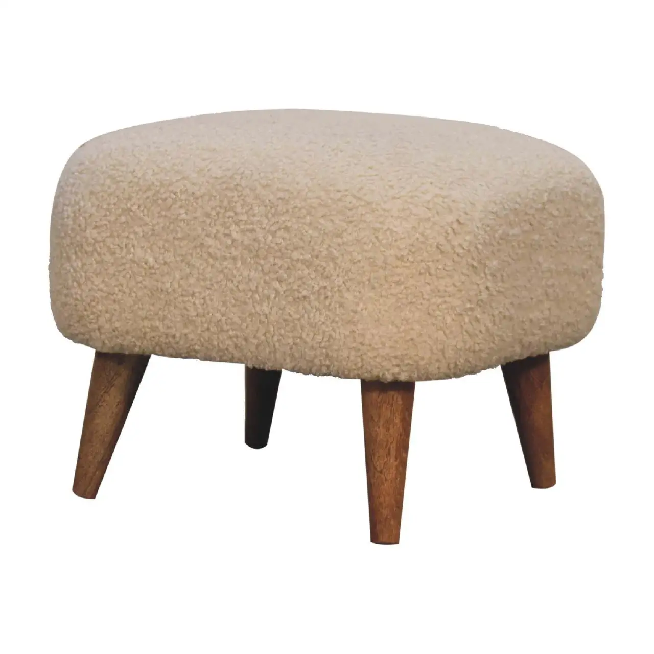 Square Footstool 40 x 40 x 35cm, Brown - Brown - 9