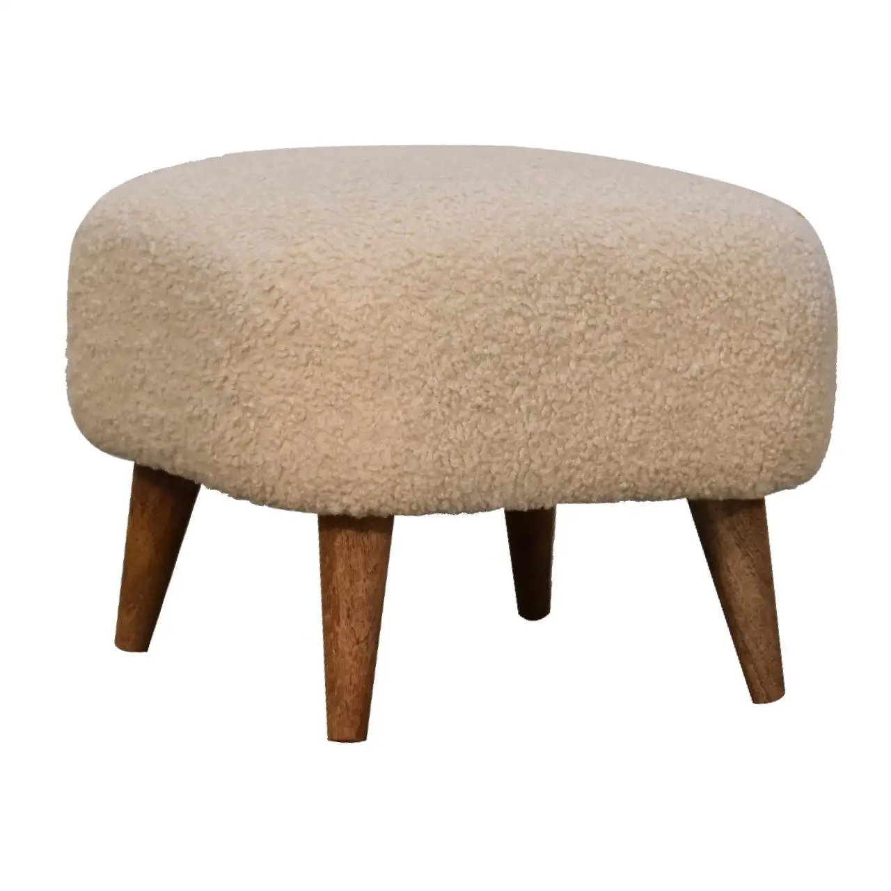 Square Footstool 40 x 40 x 35cm, Brown - Brown - 10