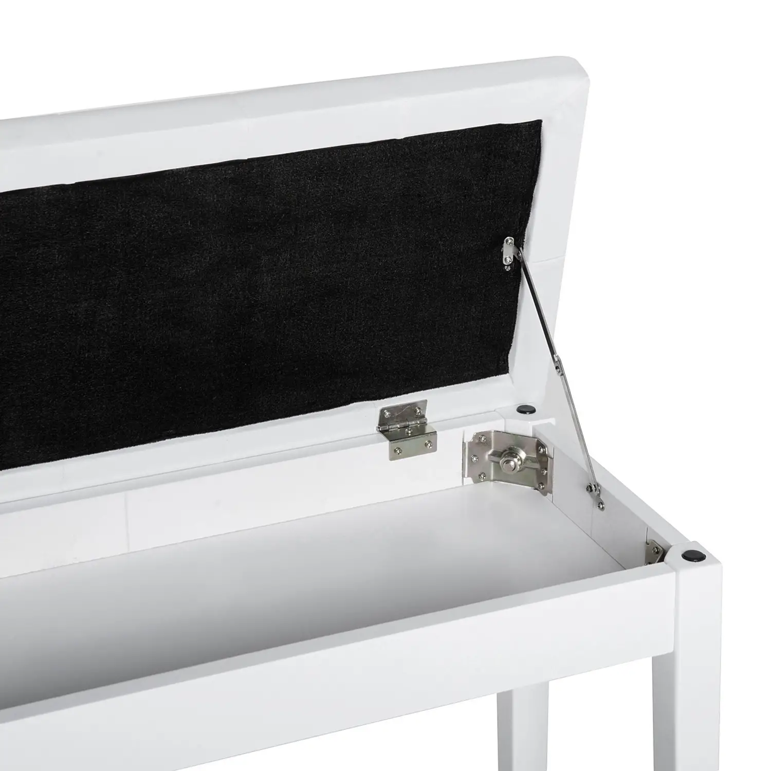 Faux Leather Storage Piano Stool 76 x 36 x 50cm - White - 8