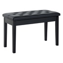 Faux Leather Storage Piano Stool 76 x 36 x 50cm - Black - 1