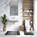 Aurora Collection - Tonal Stripe 2 Piece Bath Set - Black - Photo 3