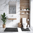Ripple Collection - Pure Cotton Jacquard 2 Piece Bath Set - Black - Photo 6