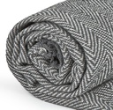 Hartley Recycled Cotton Throw in Silver - Image 2