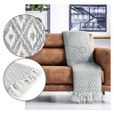 Stockholm Recycled Cotton Throw in Silver - Image 3