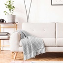 Stockholm Recycled Cotton Throw in Silver - Image 5