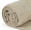 Hartley Recycled Cotton Throw in Natural - Image 2