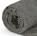 Hartley Recycled Cotton Throw in Black - Image 2