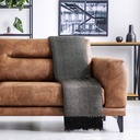 Hartley Recycled Cotton Throw in Black - Image 6