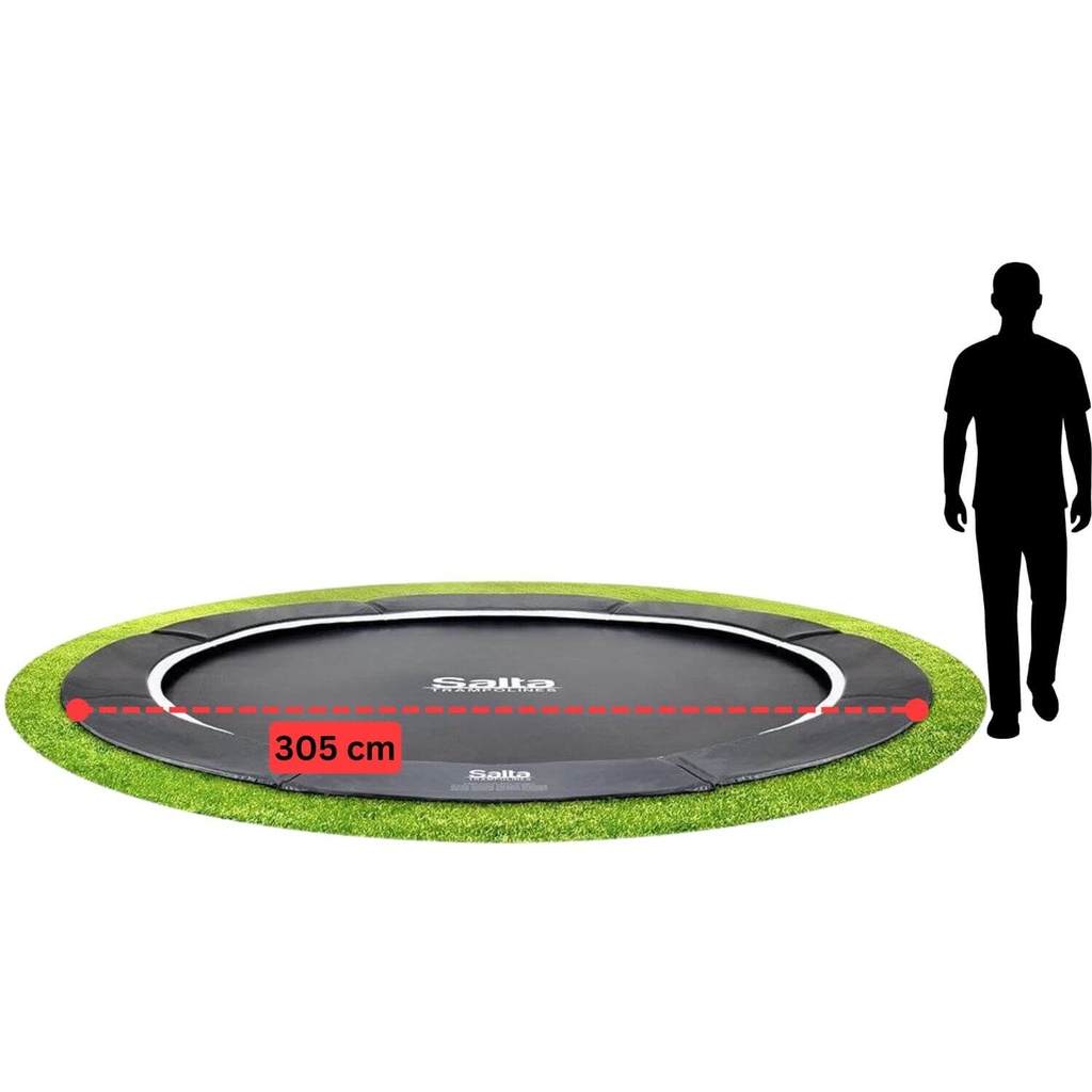Black - 10ft Salta Royal Baseground Black Round Trampoline - Photo 4