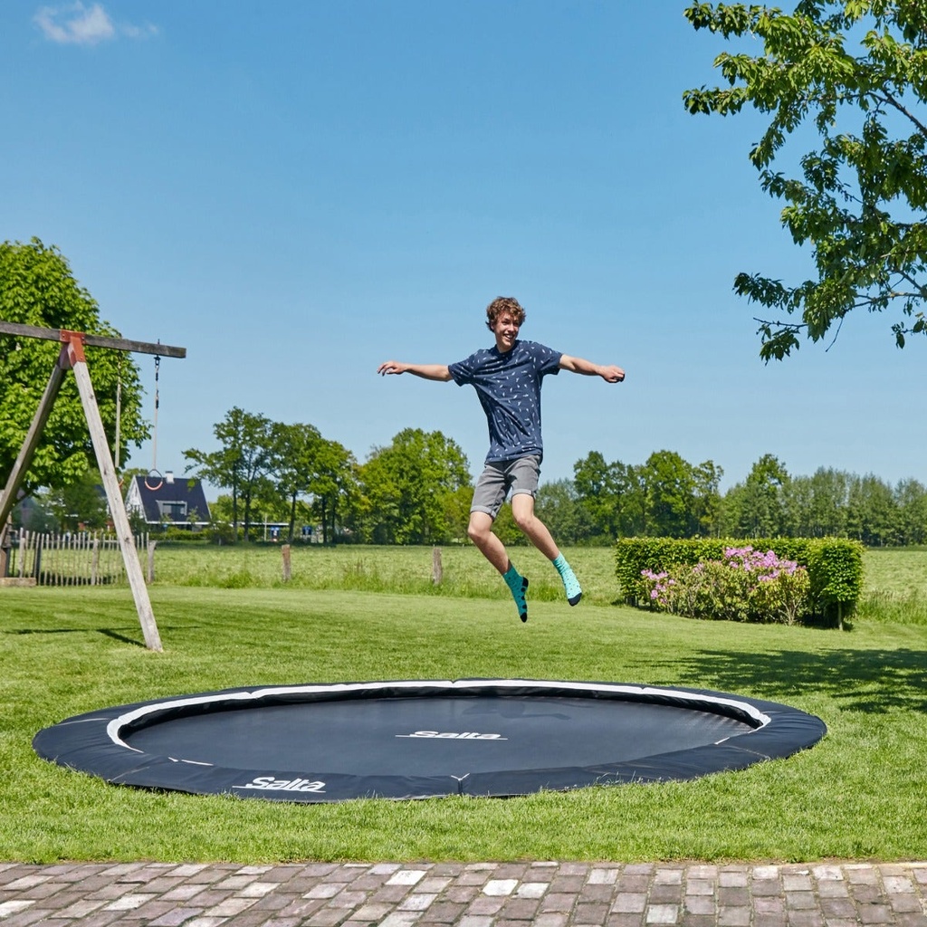 Black - 10ft Salta Royal Baseground Black Round Trampoline - Photo 10