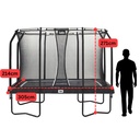 Black - 10ft x 7ft Salta Black Rectangular Premium Edition Trampoline with Enclosure - Photo 4